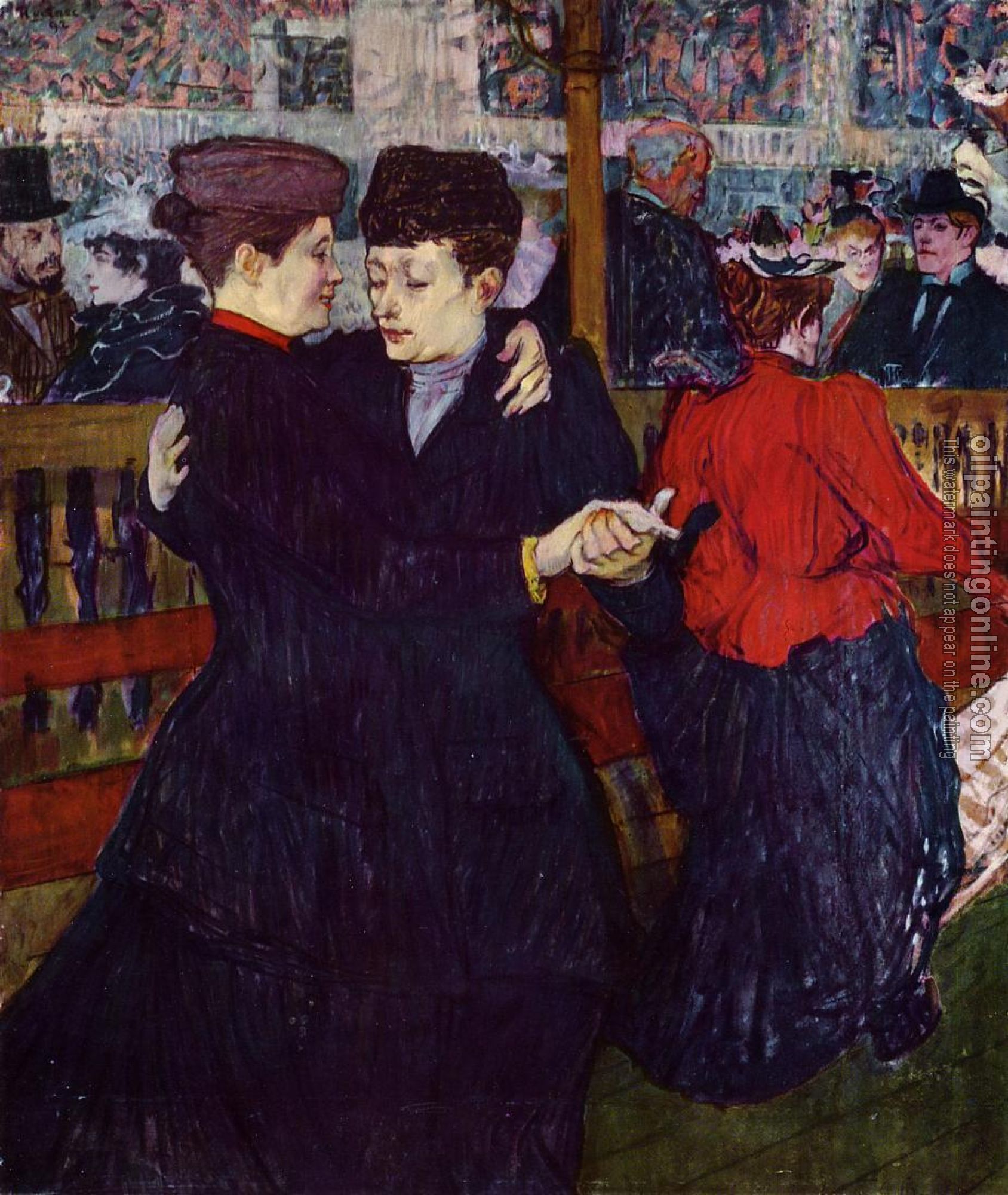 Toulouse-Lautrec, Henri de - At the Moulin Rouge, the Two Waltzers